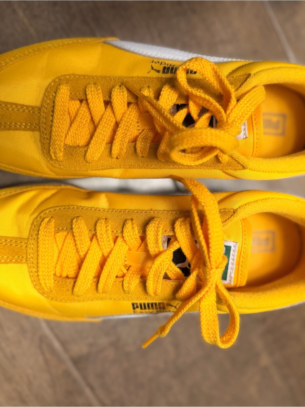 Puma Easy Rider Kids Yellow Canvas Low-Top Sneakers women's 6.5